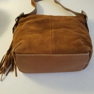 Wilson Leather Sude Vintage bucket shoulder bag